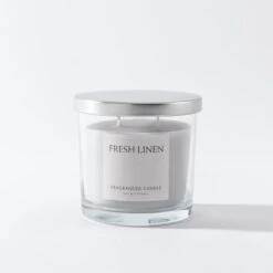 Fresh Linen Multi Wick Candle -DUNELM Furniture Shop 30923448 alt03