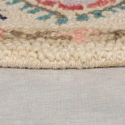 Flair Hani Floral Wool Round Rug -DUNELM Furniture Shop 30924669 alt03