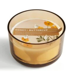 Honey & Buttercup Multi Wick Candle -DUNELM Furniture Shop 30924801 alt02