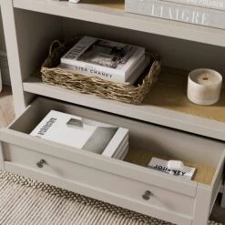 Olney Low Bookcase, Stone -DUNELM Furniture Shop 30924851 alt02