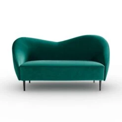 Aubery Velvet Curved 2 Seater Sofa -DUNELM Furniture Shop 30925790 alt06