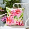 Tropical Pink Outdoor Square Cushion -DUNELM Furniture Shop 30926386
