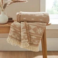 Matelasse Ikat Cotton Throw -DUNELM Furniture Shop 30927459