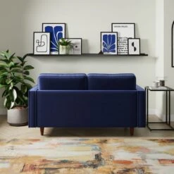 Zoe Plain Velvet 2 Seater Sofa -DUNELM Furniture Shop 30927561 alt01