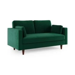 Zoe Plain Velvet 2 Seater Sofa -DUNELM Furniture Shop 30927565 alt06