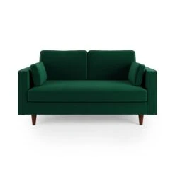 Zoe Plain Velvet 2 Seater Sofa -DUNELM Furniture Shop 30927565 alt07