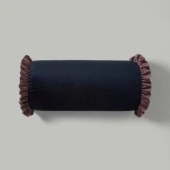 Frilled Contrast Bolster Cushion -DUNELM Furniture Shop 30927614 alt02