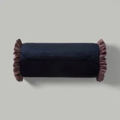 Frilled Contrast Bolster Cushion -DUNELM Furniture Shop 30927614 alt03