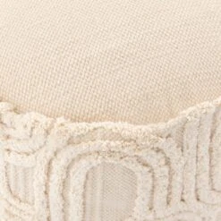 Curves Tufted Natural Pouffe -DUNELM Furniture Shop 30928137 alt01