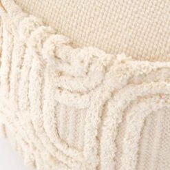 Curves Tufted Natural Pouffe -DUNELM Furniture Shop 30928137 alt02