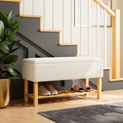 Upholstered Hallway Storage Bench -DUNELM Furniture Shop 30928236