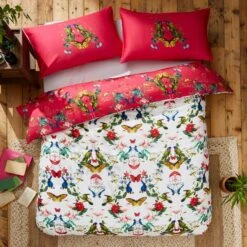 Tropical Kaleidoscope Cotton Duvet Cover & Pillowcase Set -DUNELM Furniture Shop 30928357 alt02
