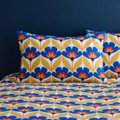 Tallie Retro Cotton Duvet Cover & Pillowcase Set -DUNELM Furniture Shop 30928512 alt01
