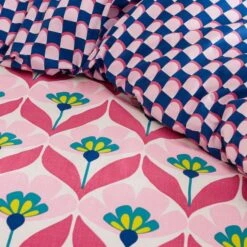 Tallie Retro Cotton Duvet Cover & Pillowcase Set -DUNELM Furniture Shop 30928538 alt06