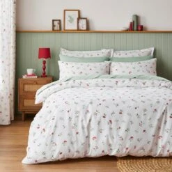 Margo Floral 144 Thread Count Cotton Duvet Cover & Pillowcase Set -DUNELM Furniture Shop 30929331