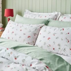Margo Floral 144 Thread Count Cotton Duvet Cover & Pillowcase Set -DUNELM Furniture Shop 30929338 alt03