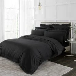 Hotel 230 Thread Count 100% Cotton Sateen Fitted Sheet -DUNELM Furniture Shop 30929444 alt01