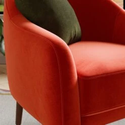 Kaspar Velvet Tub Chair 41 Kaspar Velvet Tub Chair -DUNELM Furniture Shop 30930123 alt02