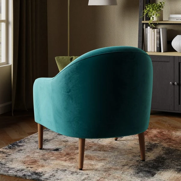 Kaspar Velvet Tub Chair 4 Kaspar Velvet Tub Chair - Image 2