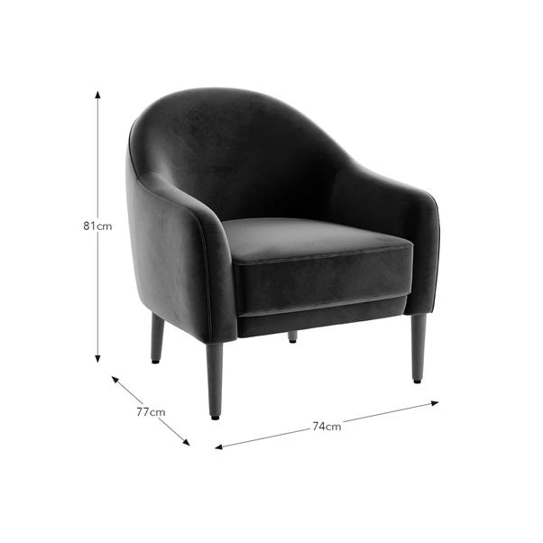 Kaspar Velvet Tub Chair 11 Kaspar Velvet Tub Chair - Image 9