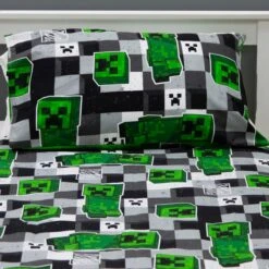 Minecraft Block Check Single Duvet Cover And Pillowcase Set -DUNELM Furniture Shop 30931054 alt03
