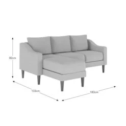 Hugo Flatweave 3 Seater Corner Chaise Sofa -DUNELM Furniture Shop 30931695 alt09