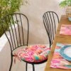 Pink Stripe Ikat Round Seat Pad -DUNELM Furniture Shop 30931910