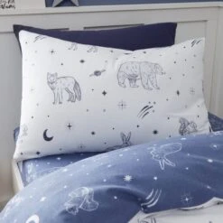 Bianca Starlight Animals Brushed Cotton Duvet Cover And Pillowcase Set -DUNELM Furniture Shop 30931924 alt01