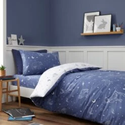 Bianca Starlight Animals Brushed Cotton Duvet Cover And Pillowcase Set -DUNELM Furniture Shop 30932007 alt02