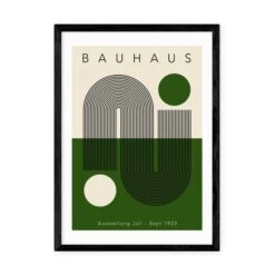 East End Prints Green Geometric Bauhaus By Luxe Poster Co -DUNELM Furniture Shop 30932755 alt01