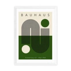 East End Prints Green Geometric Bauhaus By Luxe Poster Co -DUNELM Furniture Shop 30932757 alt01