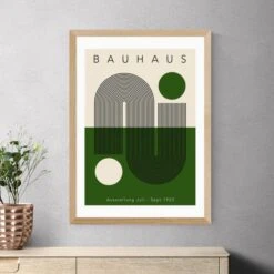 East End Prints Green Geometric Bauhaus By Luxe Poster Co -DUNELM Furniture Shop 30932760