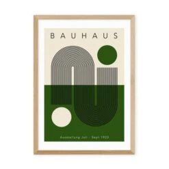 East End Prints Green Geometric Bauhaus By Luxe Poster Co -DUNELM Furniture Shop 30932760 alt01