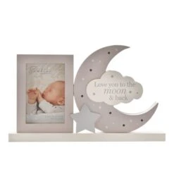 Bambino Love You To The Moon Grey Light Up Photo Frame -DUNELM Furniture Shop 30932931 alt03
