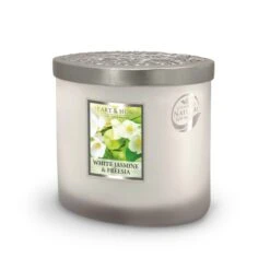 Heart And Home Ellipse White Jasmine & Freesia Multi Wick Candle -DUNELM Furniture Shop 30933000 alt02