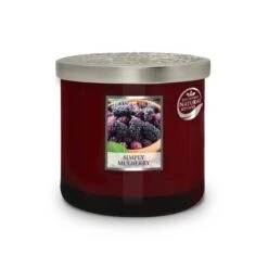 Heart And Home Ellipse Simply Mulberry Multi Wick Candle -DUNELM Furniture Shop 30933013 alt01