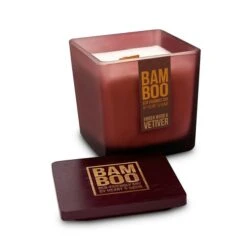 Heart And Home Bamboo Amber Wood & Vetiver Jar Candle -DUNELM Furniture Shop 30933035 alt02