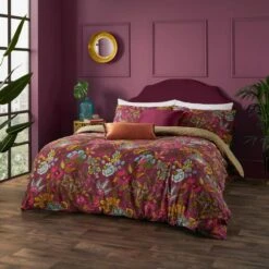 Wylder Tropics Viranai Reversible Duvet Cover And Pillowcase Set -DUNELM Furniture Shop 30933130