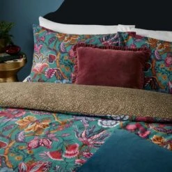 Wylder Tropics Viranai Reversible Duvet Cover And Pillowcase Set -DUNELM Furniture Shop 30933137 alt01