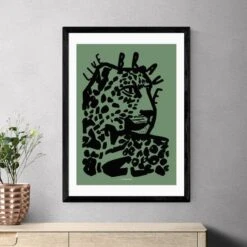 East End Prints Live Brave Green Tiger Print By Wonder And Rah -DUNELM Furniture Shop 30933781