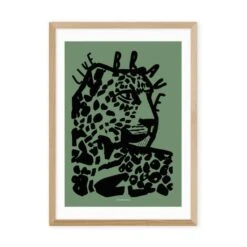 East End Prints Live Brave Green Tiger Print By Wonder And Rah -DUNELM Furniture Shop 30933782 alt01