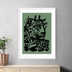 East End Prints Live Brave Green Tiger Print By Wonder And Rah -DUNELM Furniture Shop 30933783