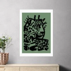 East End Prints Live Brave Green Tiger Print By Wonder And Rah -DUNELM Furniture Shop 30933784