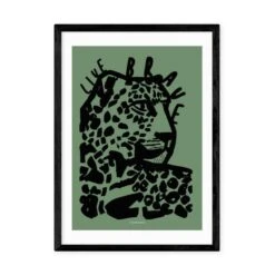 East End Prints Live Brave Green Tiger Print By Wonder And Rah -DUNELM Furniture Shop 30933785 alt01