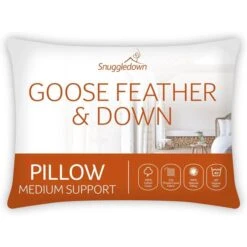 Snuggledown Hotel Goose Feather And Down Back Sleeper Pillow -DUNELM Furniture Shop 30934375 alt01