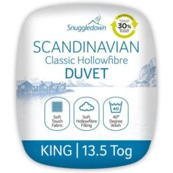 Snuggledown Scandinavian Hollowfibre 13.5 Tog Winter Duvet -DUNELM Furniture Shop 30934445 alt01