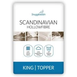 Snuggledown Scandinavian Hollowfibre Mattress Topper -DUNELM Furniture Shop 30934448 alt01