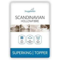 Snuggledown Scandinavian Hollowfibre Mattress Topper -DUNELM Furniture Shop 30934449 alt01