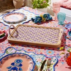 Sophie Robinson Pavilion Woven Lilac Tray