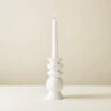 White Textured Ceramic Candlestick Holder -DUNELM Furniture Shop 30934769